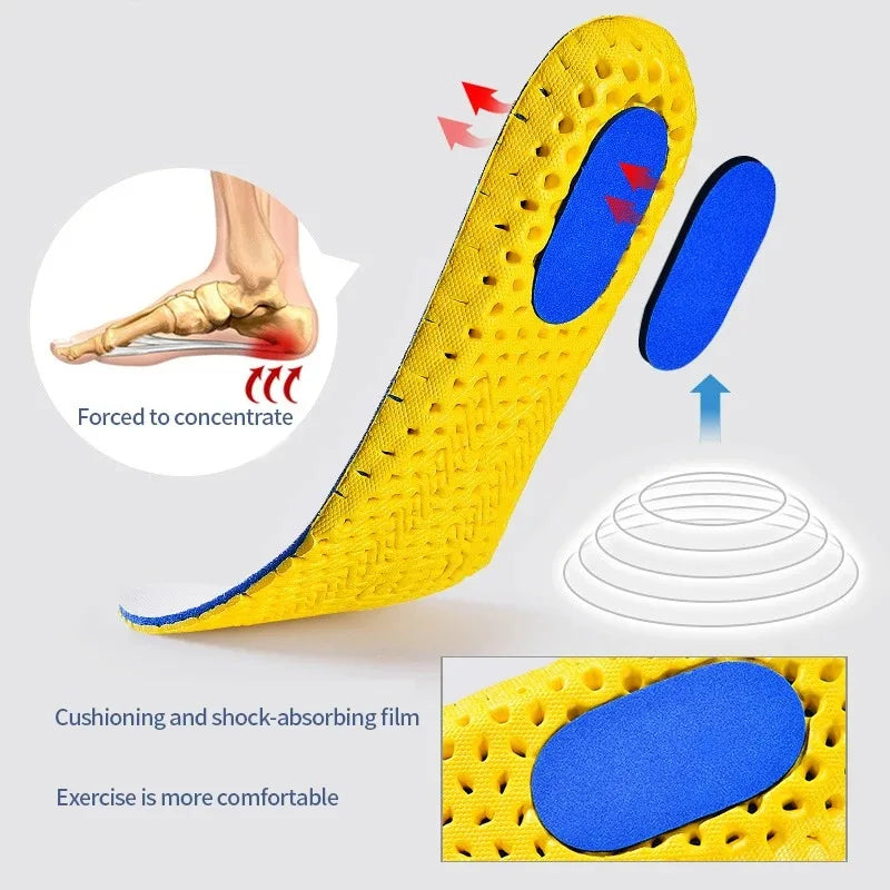 3 Pairs Cushioned Comfortable Breathable Memory Foam Sports Insoles