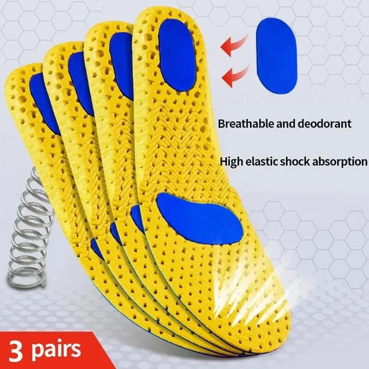 3 Pairs Cushioned Comfortable Breathable Memory Foam Sports Insoles