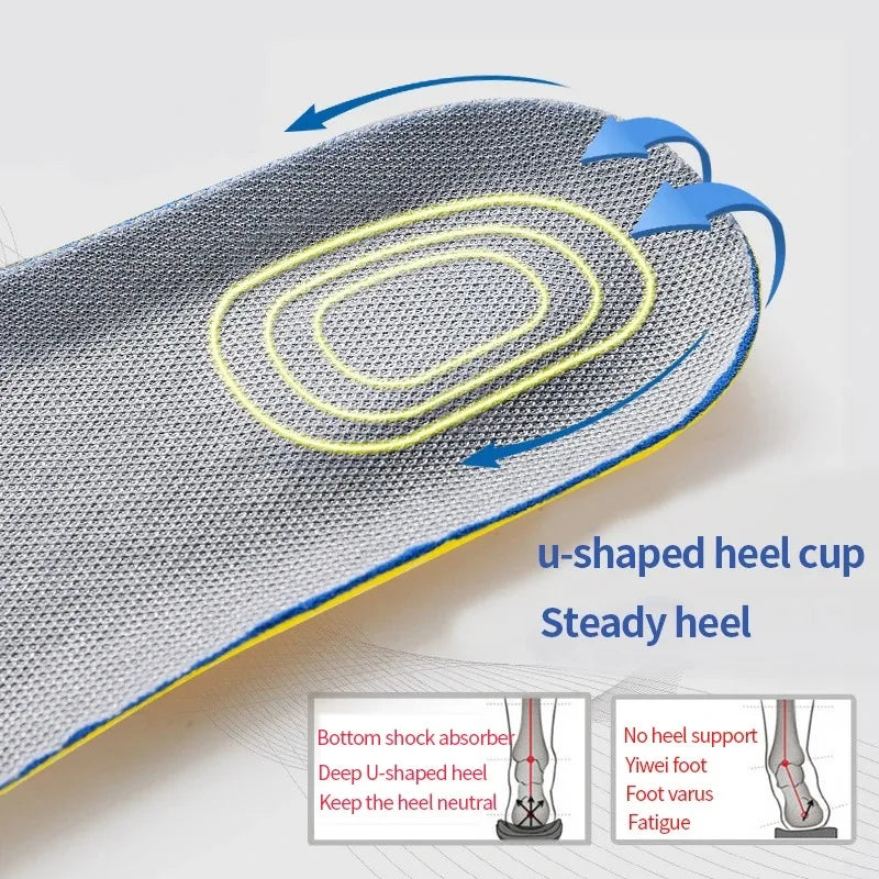 3 Pairs Cushioned Comfortable Breathable Memory Foam Sports Insoles